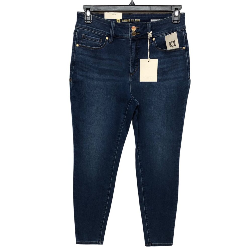 Anne Klein High‎ Rise Skinny Ankle Jeans Womens Denim Slimming Smoothing  8 NWT